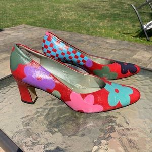 Hand painted thrifted heels (UNAVAILABLE TO SHIP 7/25-8/3)